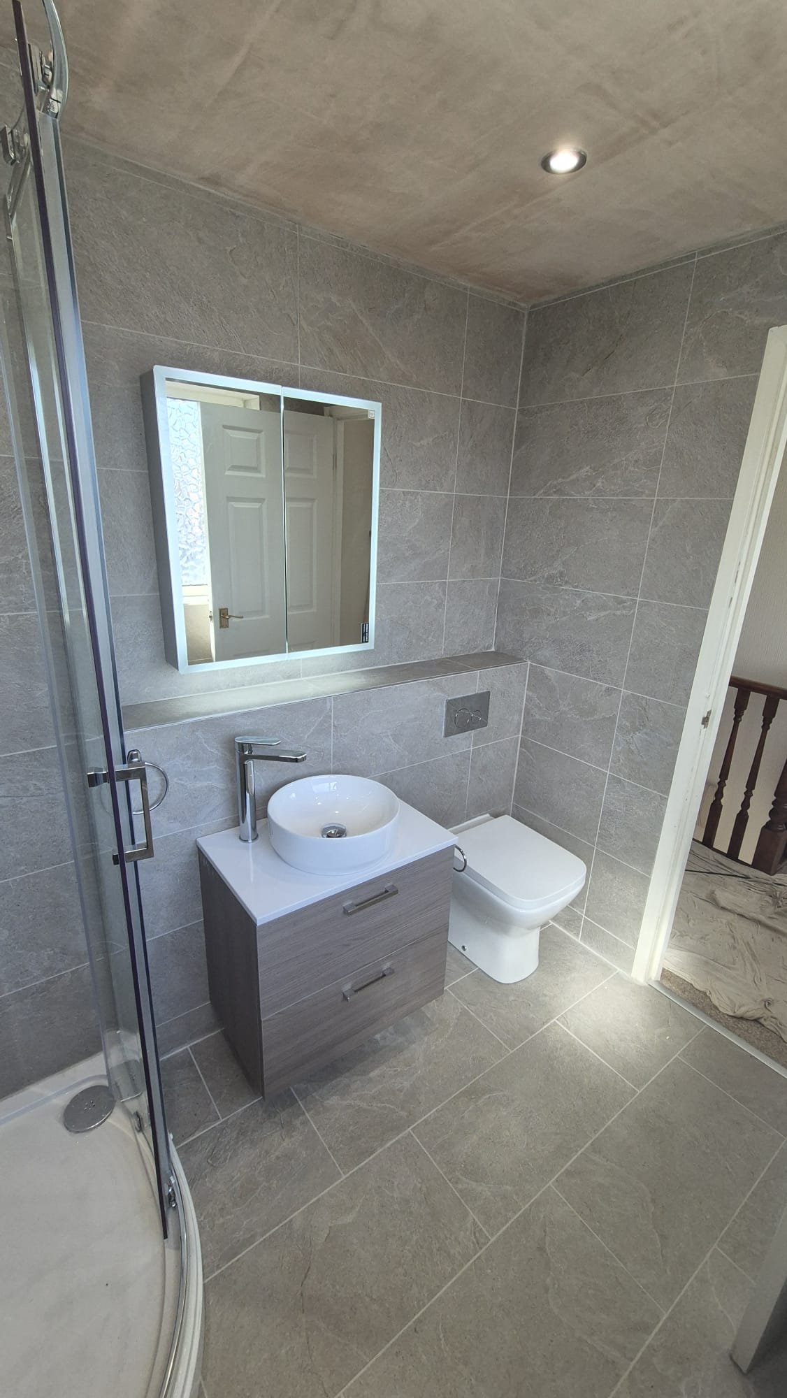 Completed kitchen and bathroom installation